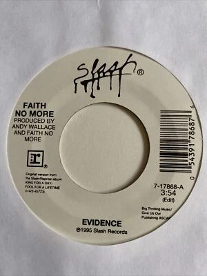 Faith No More 45 Evidence / Get Out NEW unplayed Slash label 1995 - Image 1 of 3