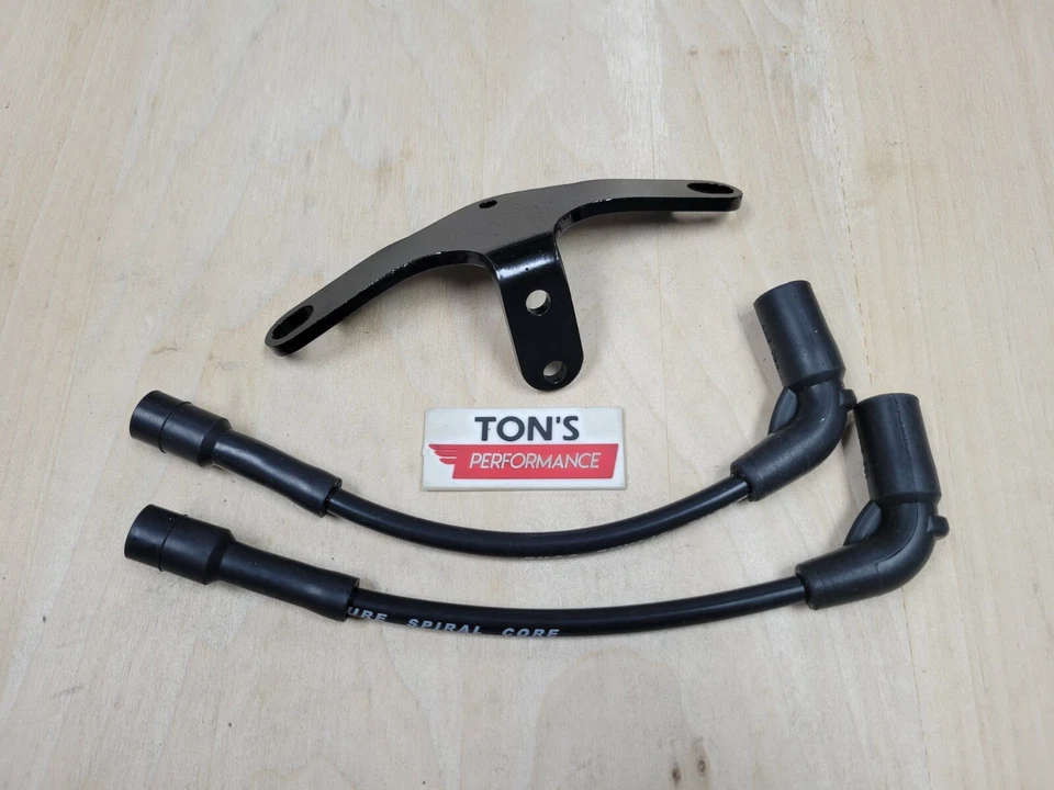 Kit de reubicación de bobina Ton's Harley Sportster con cables de bujía negros 07+ V1 Foto 1 de 4