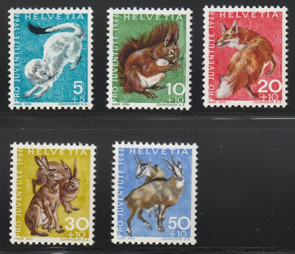 Suiza 1966 Sc # B 360-64 MNH OG Foto 1 de 1
