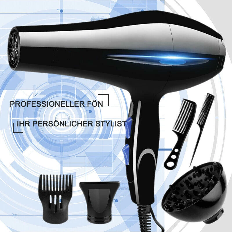 Profi Haartrockner Haarföhn Föhn 2200W Fön Trockner Haare Dryer Haarfön Diffusor