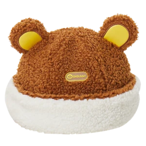 OH! Cute Animal Bucket Hat for Women Beanies Winter Bear Ears Cap Soft Beanie - Picture 1 of 11