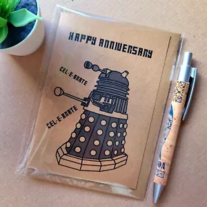 Funny Dr Who Anniversary Card - Geeky Doctor Who Darlek Anniversary card - Picture 1 of 4