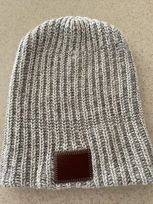 Love Your Melon One Size Beanie Knit Hat USA Natural Gray Speckled Washable - Image 1 of 4
