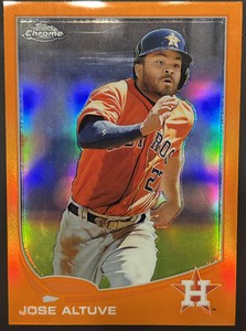2013 Topps - Jose Altuve - #35 - Orange Refractor - EX (Noted)