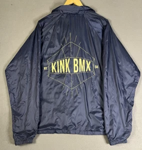 Vintage Kink BMX Satin Jacket Blue Sz XL New York USA Skateboard Underground Y2K - Picture 1 of 9