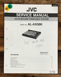 JVC AL-A95 AL-A95BK Record Player / Turntable Service Manual *Original* - Picture 1 of 1