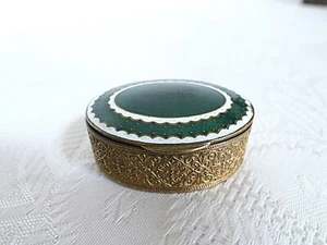 Pillendose mit Emaille Deckel und Spiegel - Bild 1 von 7