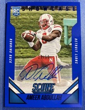 2015 Panini Score Ameer Abdullah Blue Rookie Autograph /50 Detroit Lions!🔥