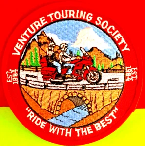 Venture Touring Society - "Ride with The Best" (parche bordado, 1984) - 4 pulgadas - Imagen 1 de 14