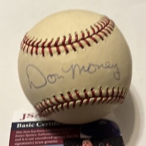 Don Money Jsa Signed Official Major League Baseball Authentic Autograph