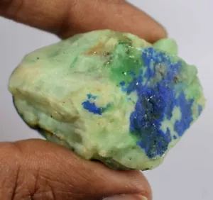 Azurite Malachite 125.35 Ct/35 mm Natural Gemstone Healing Rough Engagement Gift - Picture 1 of 8