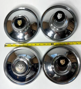 Set of 4 Vintage OEM Jaguar XJ6C XJ6 XJ12 XKE 9" Wheel Covers Hubcaps - Picture 1 of 12