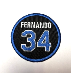 Fernando Valenzuela 34 Legend 2.5 Inch Circle Embroidered Patch Adhesive Backing - Picture 1 of 3