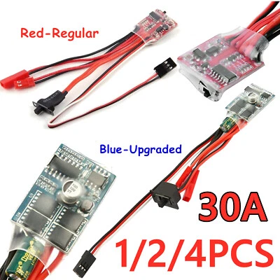2-4PC 30A ESC Brushed Brush Motor Speed Controller For RC Car Boat Model Reverse - Image 1 of 4