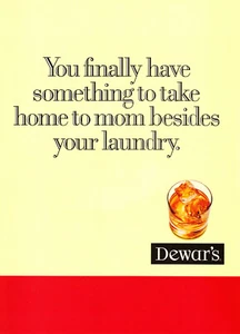 DEWAR'S WHISKY 2 PGS AD #3 RARE 1996 "YOU FINALLY HAVE SOMETHING TO TAKE HOME.." - Picture 1 of 3