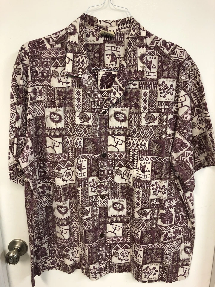 Camisa hawaiana Royal Creations para hombre XXL festiva verde azulado y amarillo hecha en Hawai Foto 1 de 4