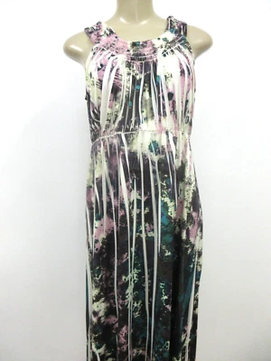 Maxi Vestido Moda Bug Sin Mangas Talla S Multicolor Patrón Geométrico Foto 1 de 4