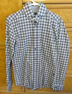Men's Hugo Boss slim fit long sleeve button down dress shirt gray S Small NWOT - Picture 1 of 3