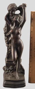 ANTIQUE BRONZE CLAD SHEETED BRONZE FIGURAL STATUE SCULPTURE 13' - Picture 1 of 9