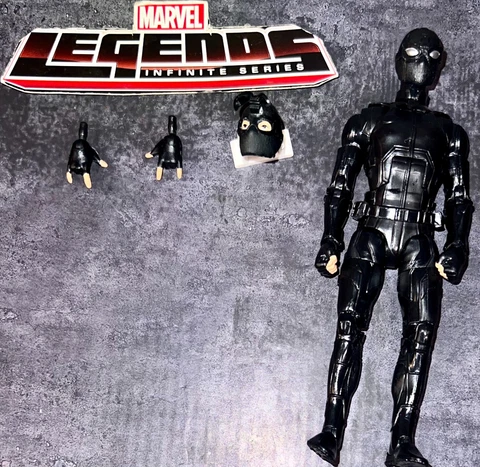 Marvel Legends FFH Molten Man BAF Series Stealth Night Monkey Spiderman Figure Cover