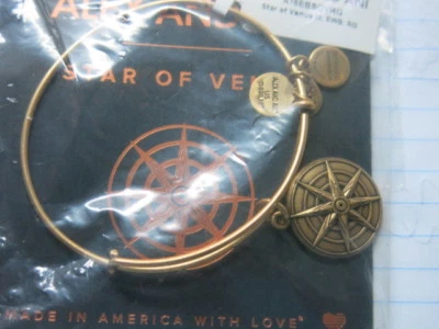 Brazalete Alex and Ani Estrella de Venus Dije Logo Alambre Expandible Tono Dorado  Foto 1 de 2