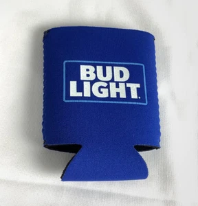 Bud Light Beer Blue White Foam Collapsible Koozie Can Drink Holder - Picture 1 of 1