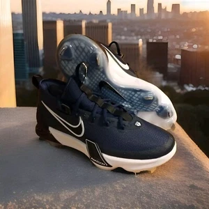 Nike Force Zoom Trout 9 Elite Navy/White Metal Cleats Size 8 FB2906-400 - Picture 1 of 12