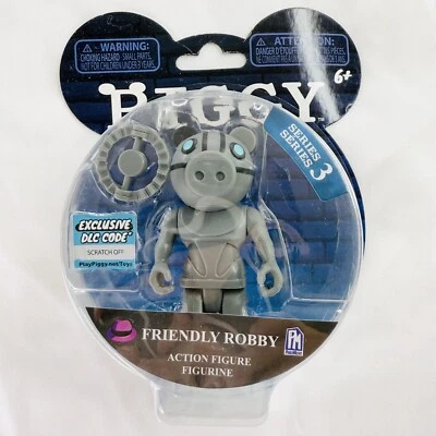 "Figura de acción PIGGY FRIENDLY ROBBY 3,5"" serie 3 juguete Roblox con código exclusivo DLC" Foto 1 de 2