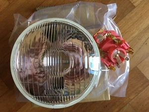 Faro Anteriore Lente in VETRO con Portalampada per Vespa PX 125 1977-2000 - Foto 1 di 2