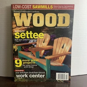 Wood Magazine August 2000 Simple Settee Full Size Patters Inside + More! - Picture 1 of 4