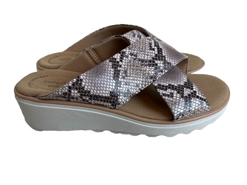 Sandalo Clarks Jillian Gem in serpente naturale taglia 7 M slip on ballerine