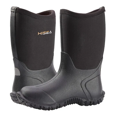 HISEA Kids Slip-On Rain & Snow Boots Toddler Little Kid Waterproof Outdoor Mud - Image 1 of 4