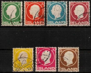Island MiNr. 69/75 O Freimarken: König Frederik VIII - Bild 1 von 1