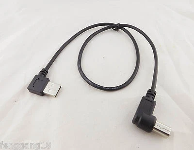 10pcs USB 2.0 A Male Right Angle To B Male Right Angle 90° Printer Scanner Cable - Image 1 of 4