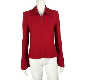 ST. JOHN COLLECTION Strickjacke mit Glockenärmeln rot Gr. 4 SOO SCHÖN! - NTSF - Bild 1 von 8