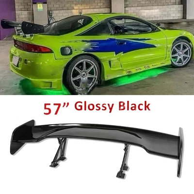 For Mitsubishi Eclipse Coupe Glossy Black 57" Rear Spoiler Wing Truck GT-Style - Изображение 1 из 4