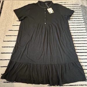 Abito donna Gudrun Sjoden manica corta cotone biologico tasche nuovo con etichette taglia XL - Foto 1 di 9