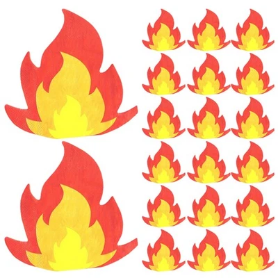  60 Pcs Flame Themed Napkins Fire Birthday Party Decoration Beverage - Image 1 of 4