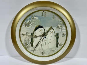 Vintage M. Feldstein Weihnachtslied musikalische Schneemannuhr spielt jede Stunde Lied - Bild 1 von 20