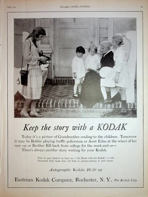 Anuncio grabadora vintage original de 1922: guarda la historia con un KODAK Foto 1 de 2