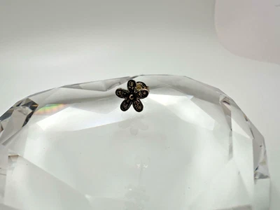 Vintage Sterling Silver Pandora Single Flower Stud Earring 8mm JB22 - Image 1 of 4