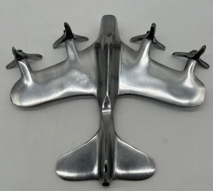 Aluminum Airplane Model Tabletop Desk Sculpture Vintage Deco Top Part Only BB4 - Picture 1 of 7