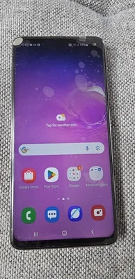 GALAXY S10 BLACK 128GB UNLOCKED PHONE SM-G973F/DS EXCELLENT With Tape Around  - Image 1 of 4