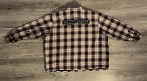 Vintage Harley-Davidson Plaid Button Up Embroidered Jacket Mens 2XL Pockets - Picture 1 of 20