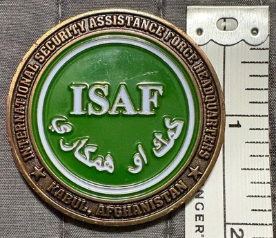 Kabul Afghanistan ISAF NATO HQs Commanders Award Challenge Coin - Image 1 of 2