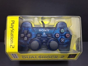 Playstation 2 PS2 Dualshock 2 Ocean Blue Controller SCPH-10010 New Sealed OEM - Picture 1 of 7