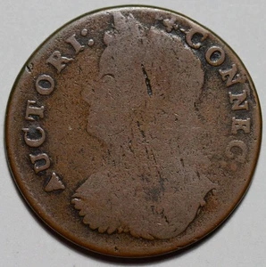 1787 Connecticut Colonial Copper, Draped Bust Left - Picture 1 of 8