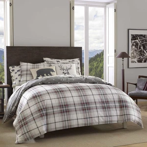 - Queen Bettbezug Set, Wendebettwäsche Baumwolle mit passenden Kissenbezügen, Plaid Be - Bild 1 von 9