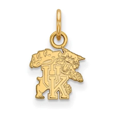 Colgante extra pequeño LogoArt de oro 14k Universidad de Kentucky U-K Wildcat Foto 1 de 2