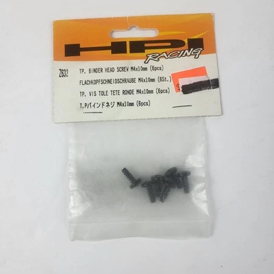 HPI Racing TP. Binder Head Screw M4x10mm Black 6 pcs Part Number Z632 New - Image 1 of 2